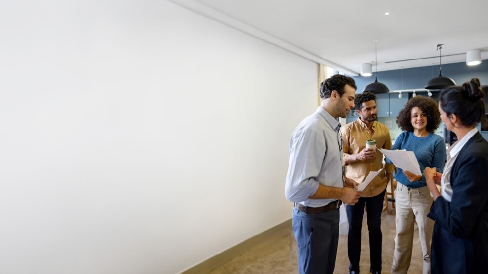 Group of people having a discussion