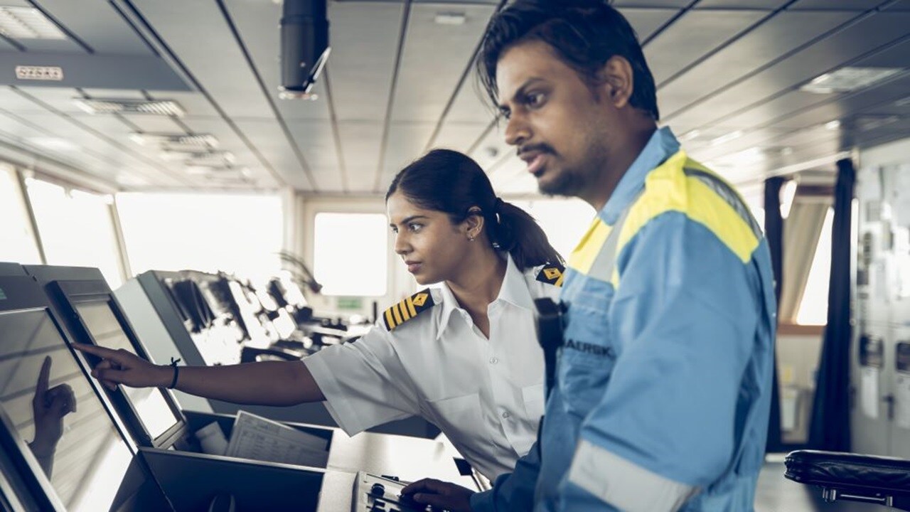 Maersk Brooklyn at Mumbai port