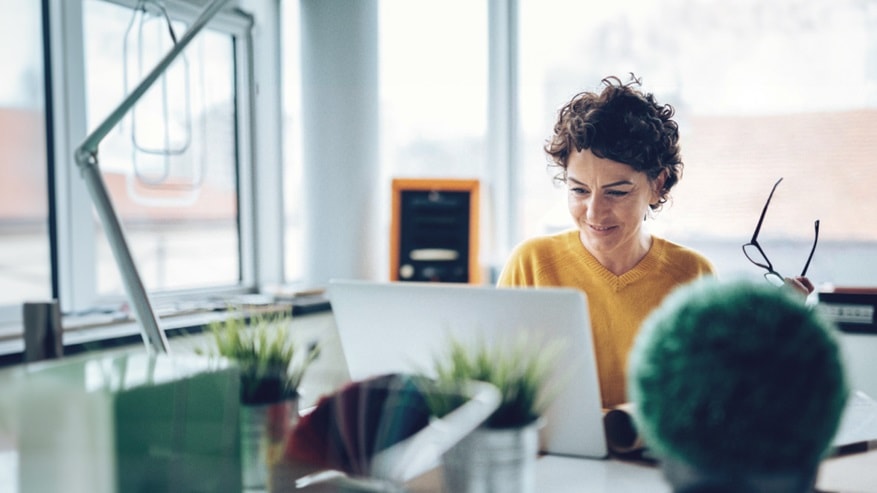 lady working on laptop