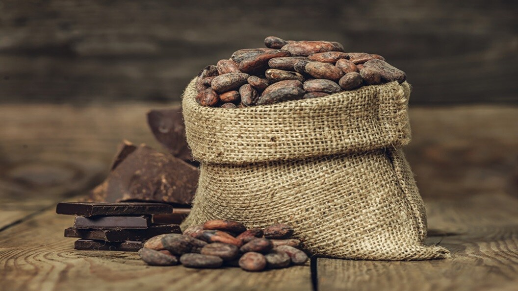 sack of African cocoa beans