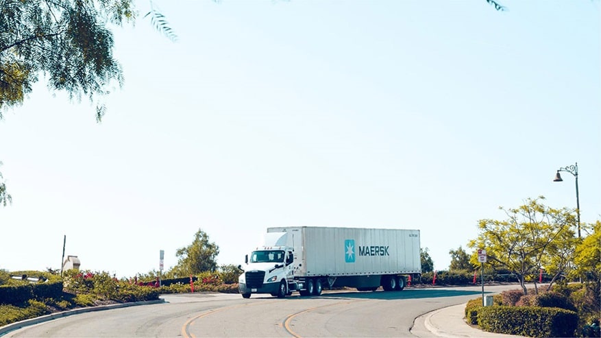 A white truck on the street