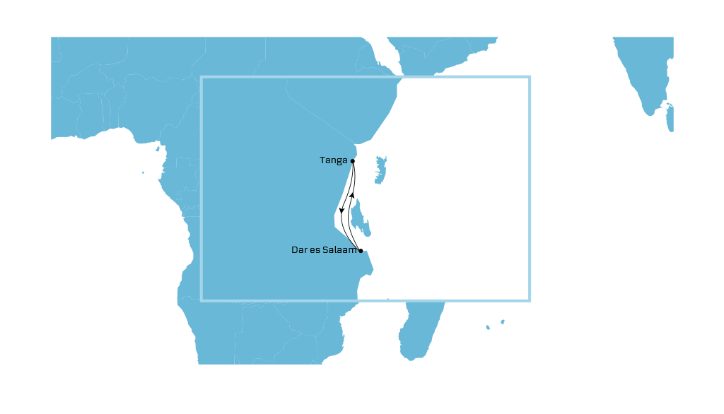 Tanga Feeder map