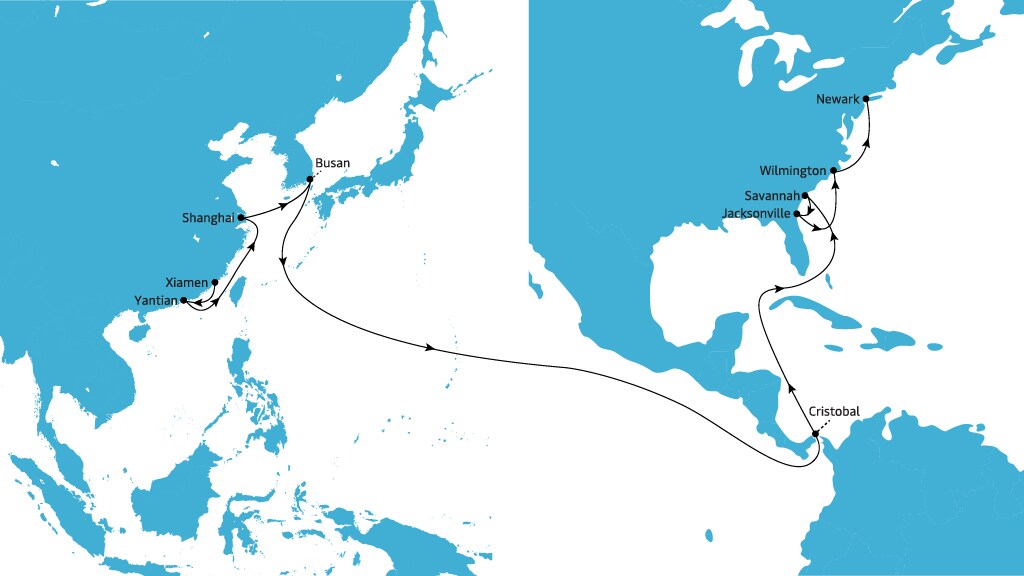 TP16 Eastbound map