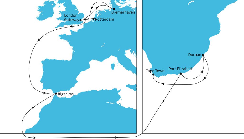 SAECS Southbound map