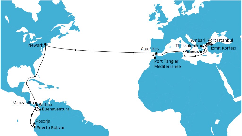 ECUMED Westbound map