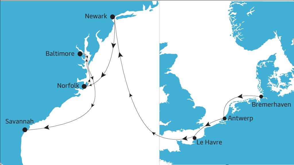 TA2 Westbound Map