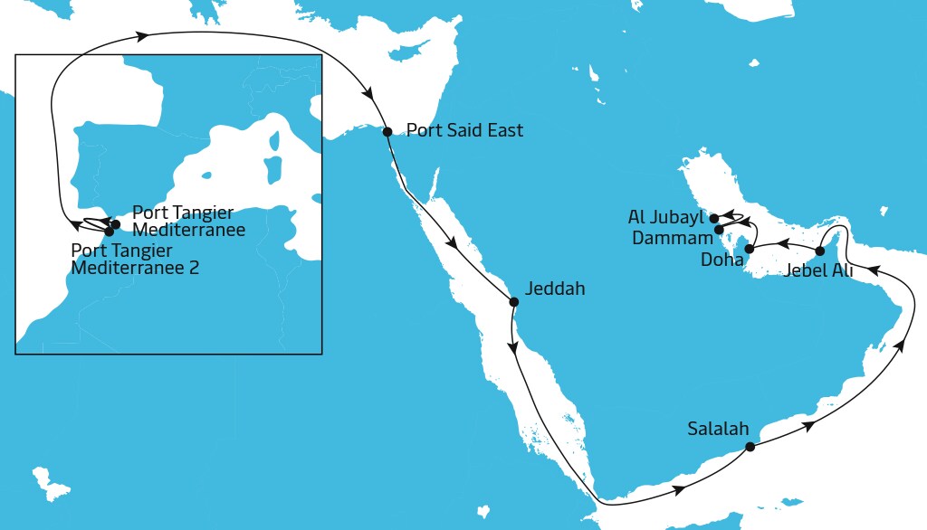 ME6 Eastbound map