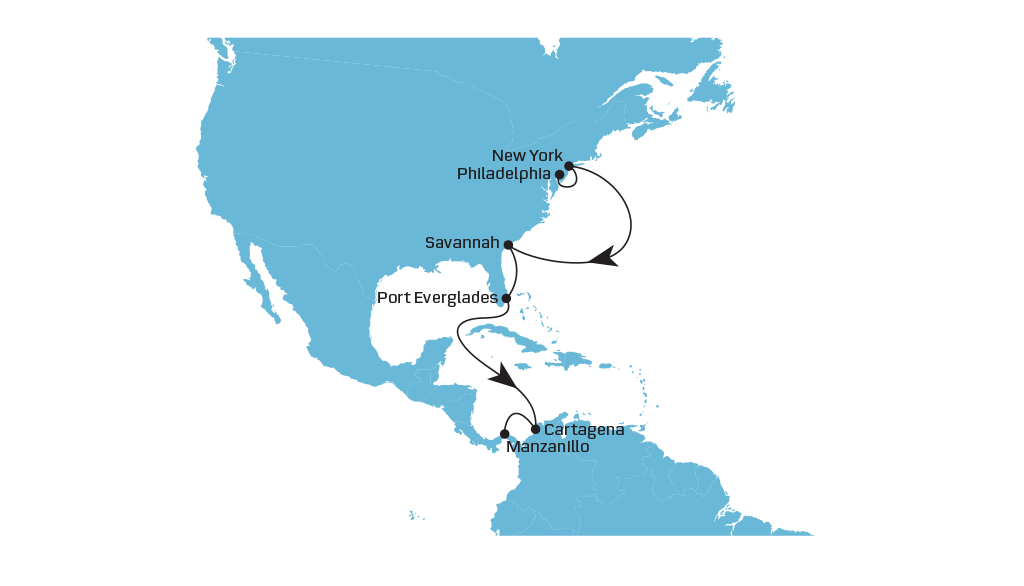 NAE Southbound Map