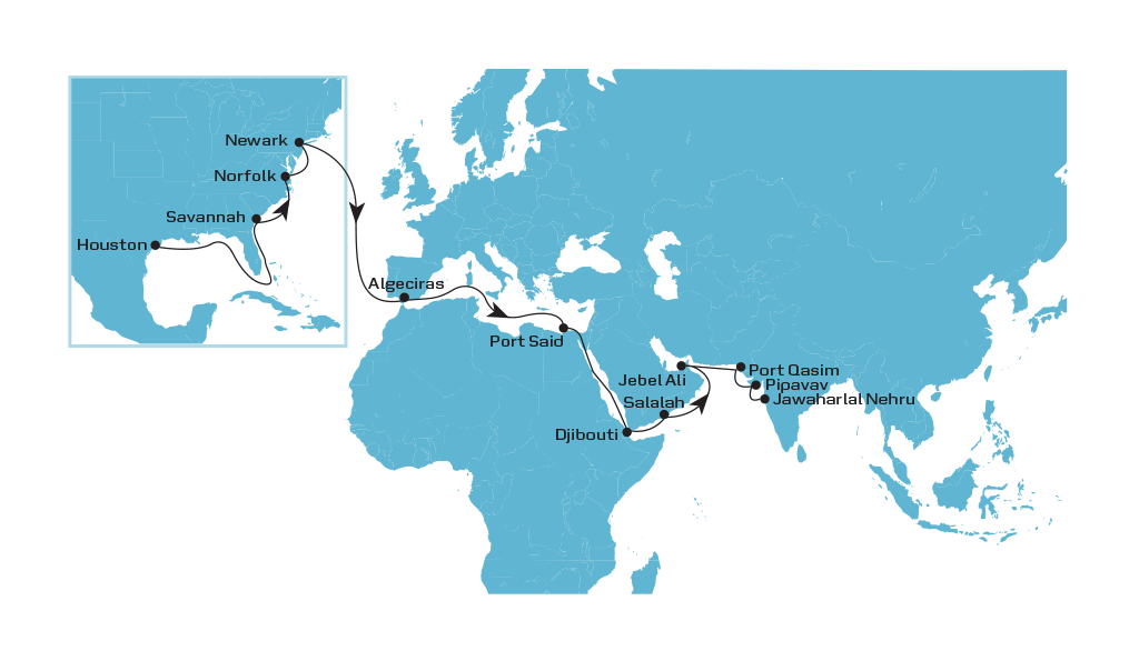 MECL1-Eastbound map