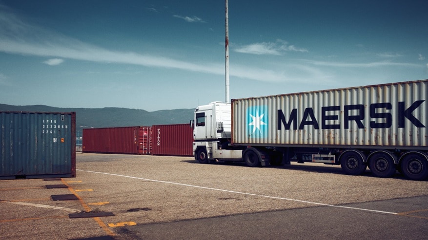 Truck with Maersk container