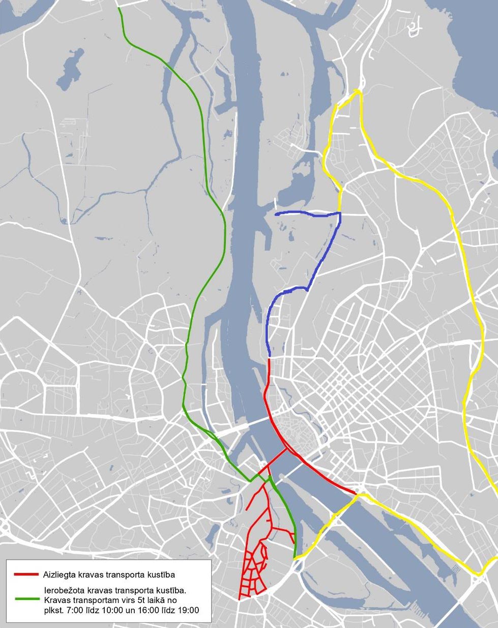 Traffic changes within Riga