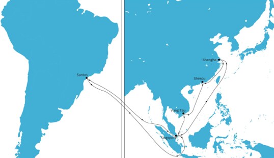 New Service Connecting East Coast South America and Asia