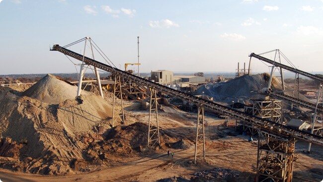Industrial aggregate processing site
