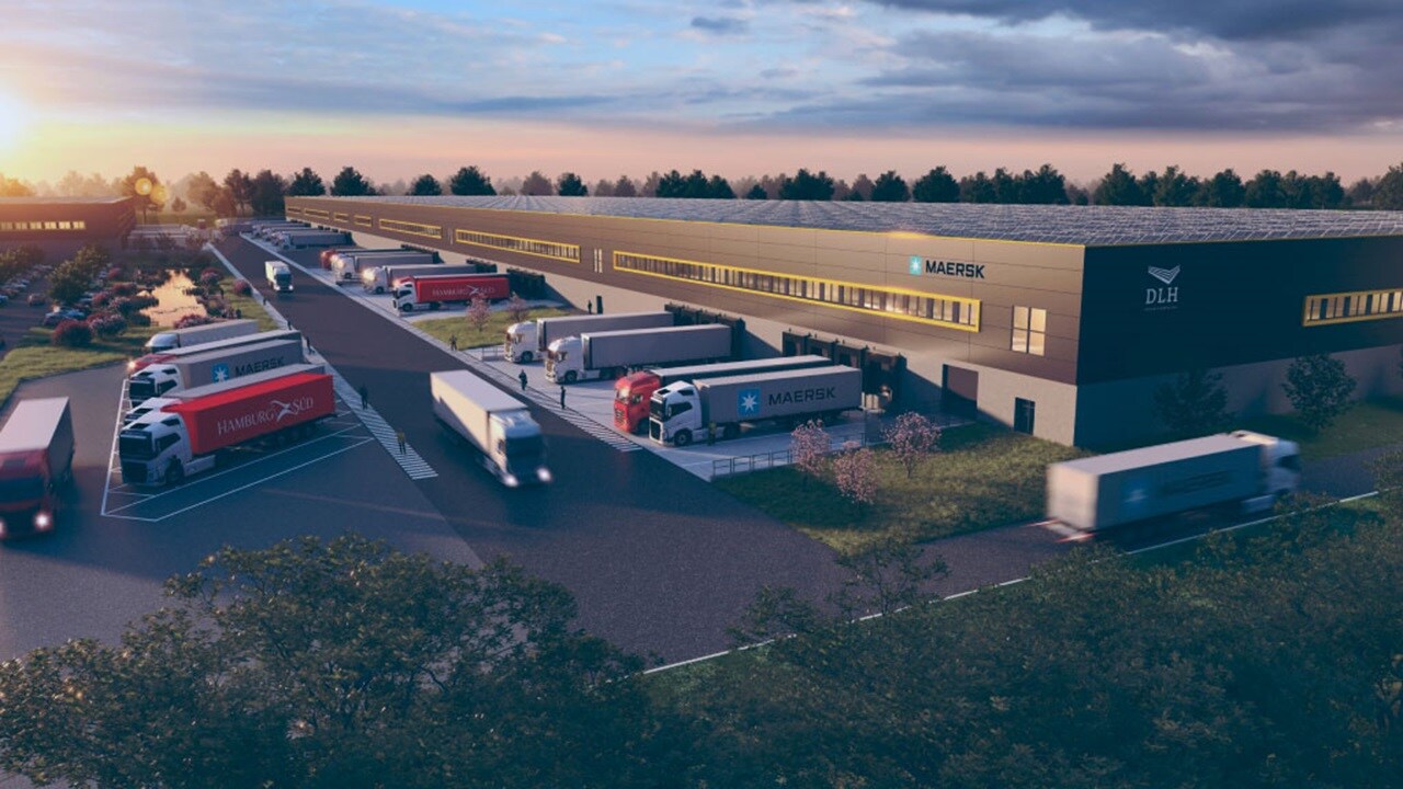 Modell eines Maersk Lagers