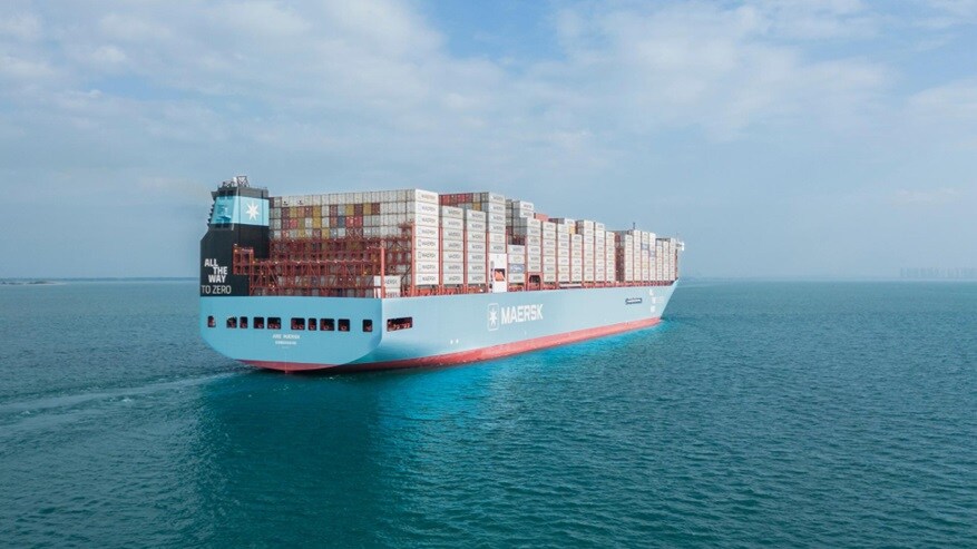 Maersk vessel in ocean