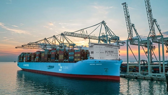 Astrid Maersk docking at Koper, Slovenia